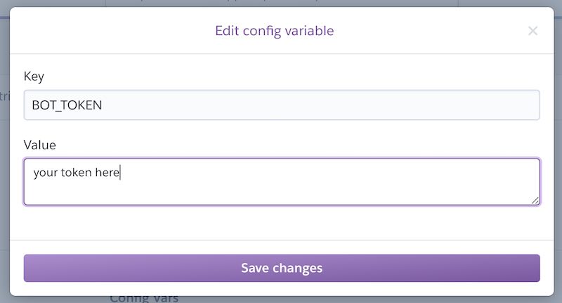 configuring variables in Heroku