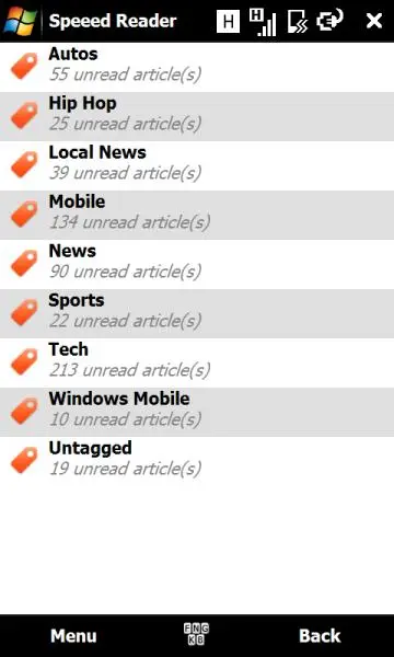 Screenshot of Speeed Reader